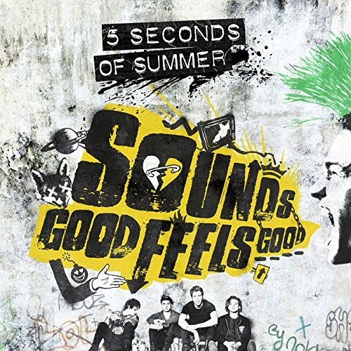 Album cover for 5 Seconds of Summer featuring band members against a graffiti background.