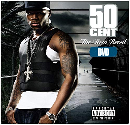 50 Cent DVD cover featuring the rapper with tattoos and a vest.