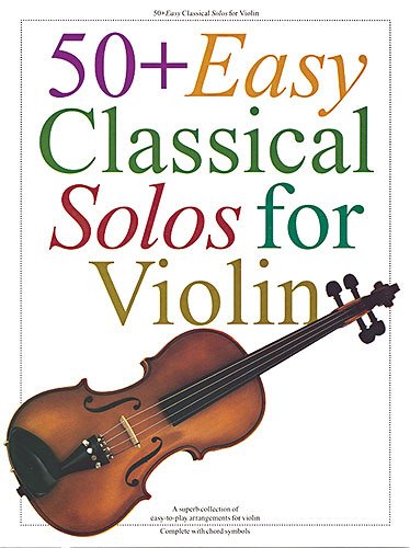 Sheet music cover with title and image of a brown wooden violin.