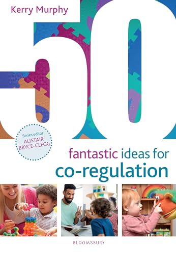 Book cover with puzzle pieces, children, and text: "50 Fantastic Ideas for Co-Regulation".