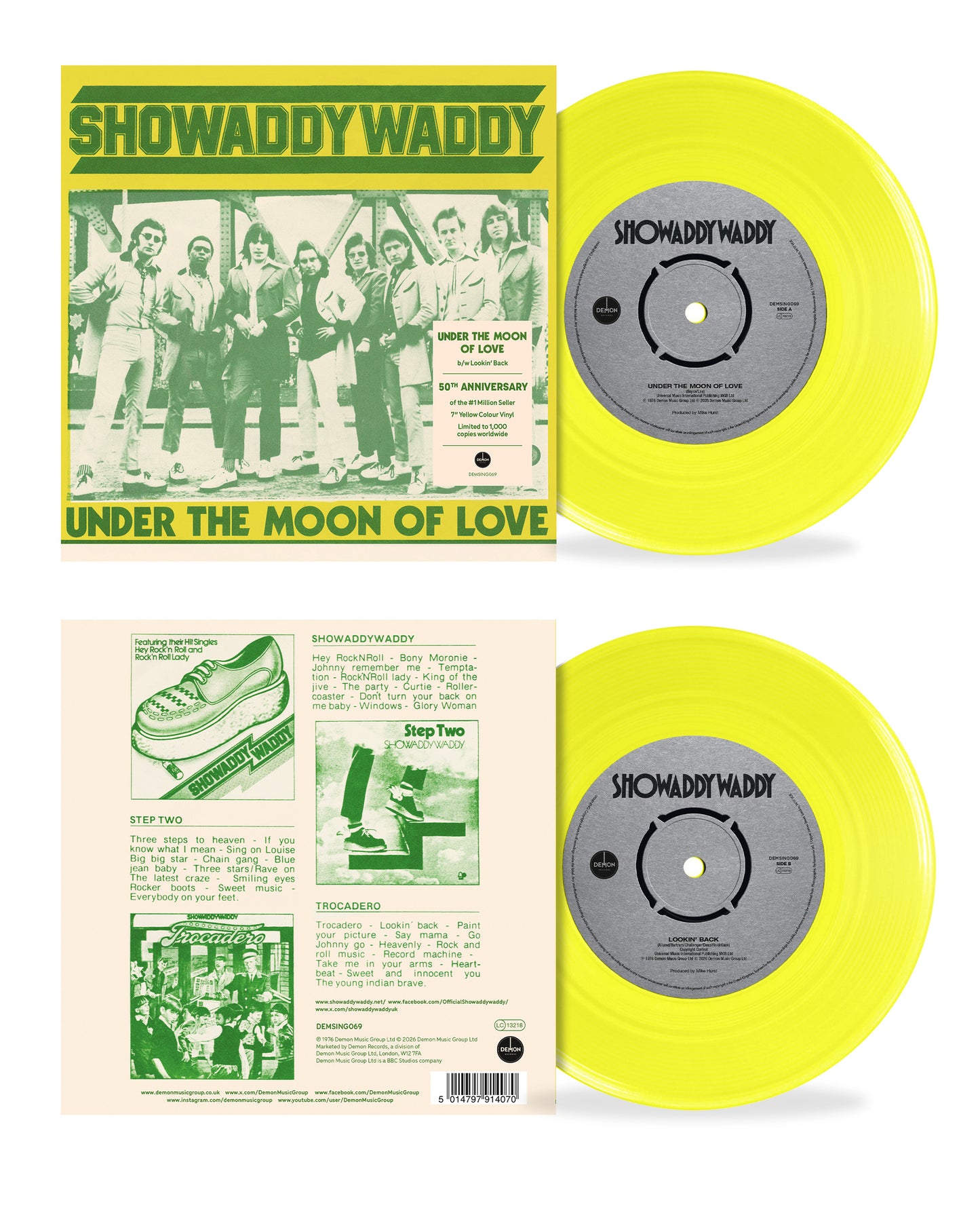 Showaddywaddy - Under The Moon Of Love (Yellow 7") [VINYL]