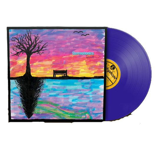 Stereophonics “Kind” purple vinyl LP with painted cover art of a tree.