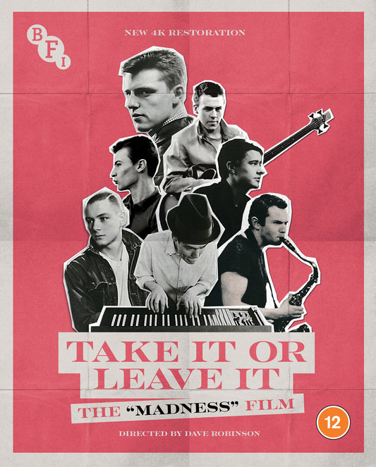 Blu-ray cover for “Madness” film, featuring a collage of band members.