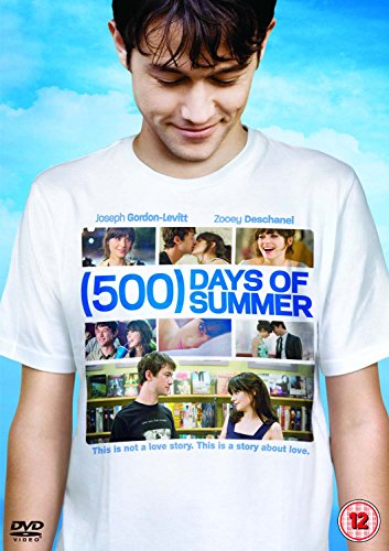 DVD cover for the film (500) Days of Summer, featuring actors and scenes.