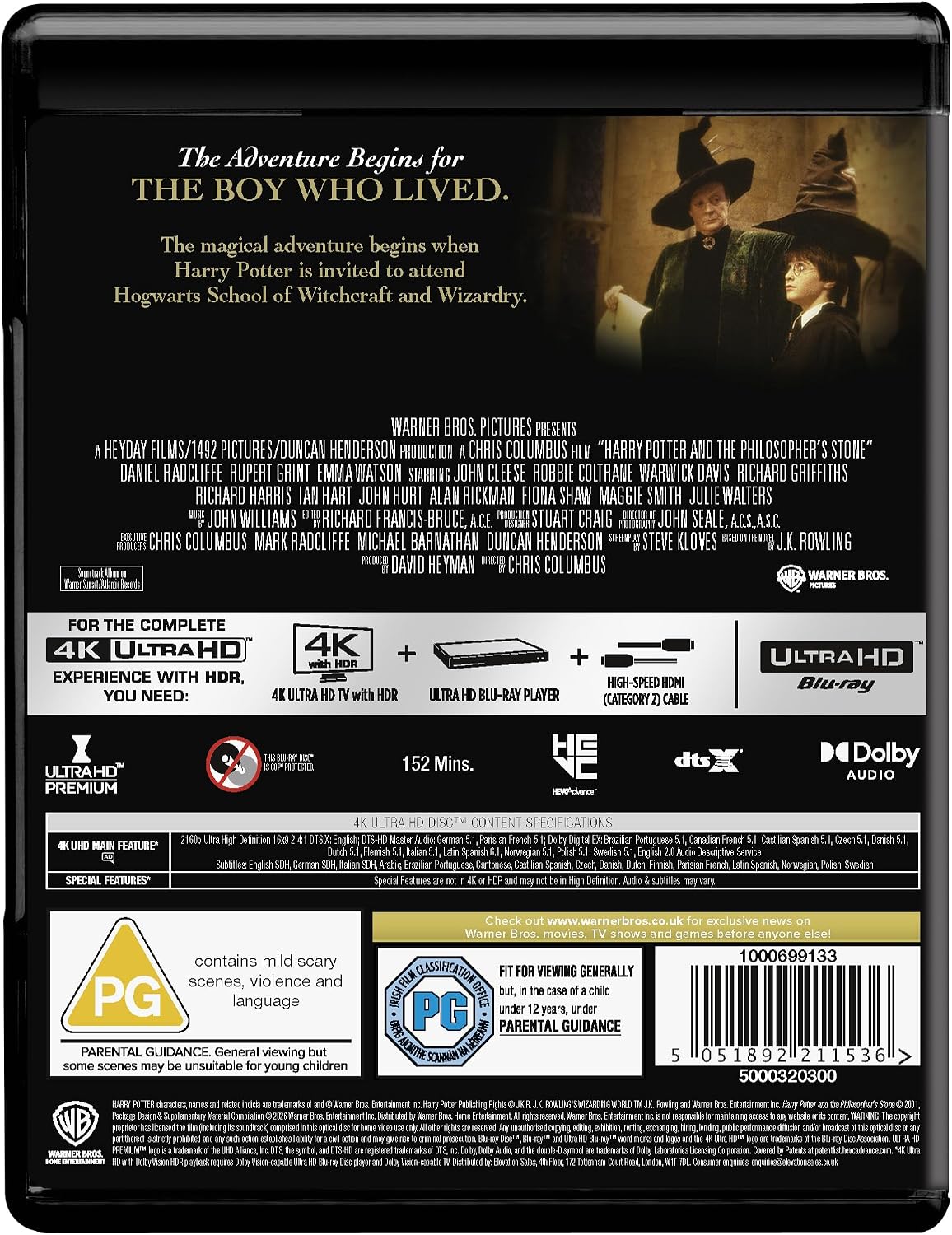 Harry Potter and the Philosopher's Stone [4K UHD] [Blu-ray]