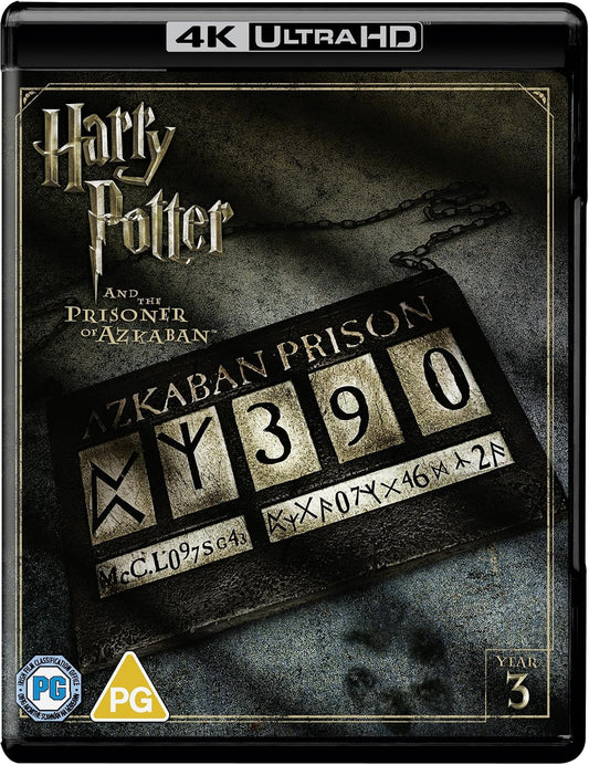 Harry Potter and the Prisoner of Azkaban" 4K UHD Blu-ray cover art.