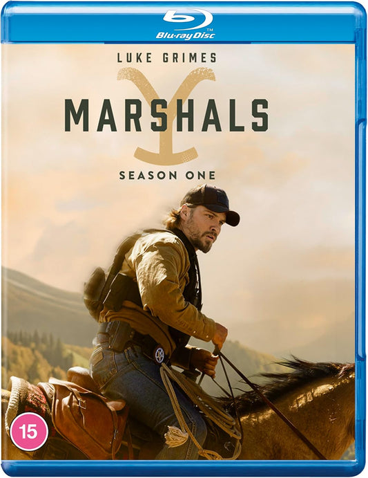 Blu-ray cover for "Marshals: Season 1" featuring a man on horseback.