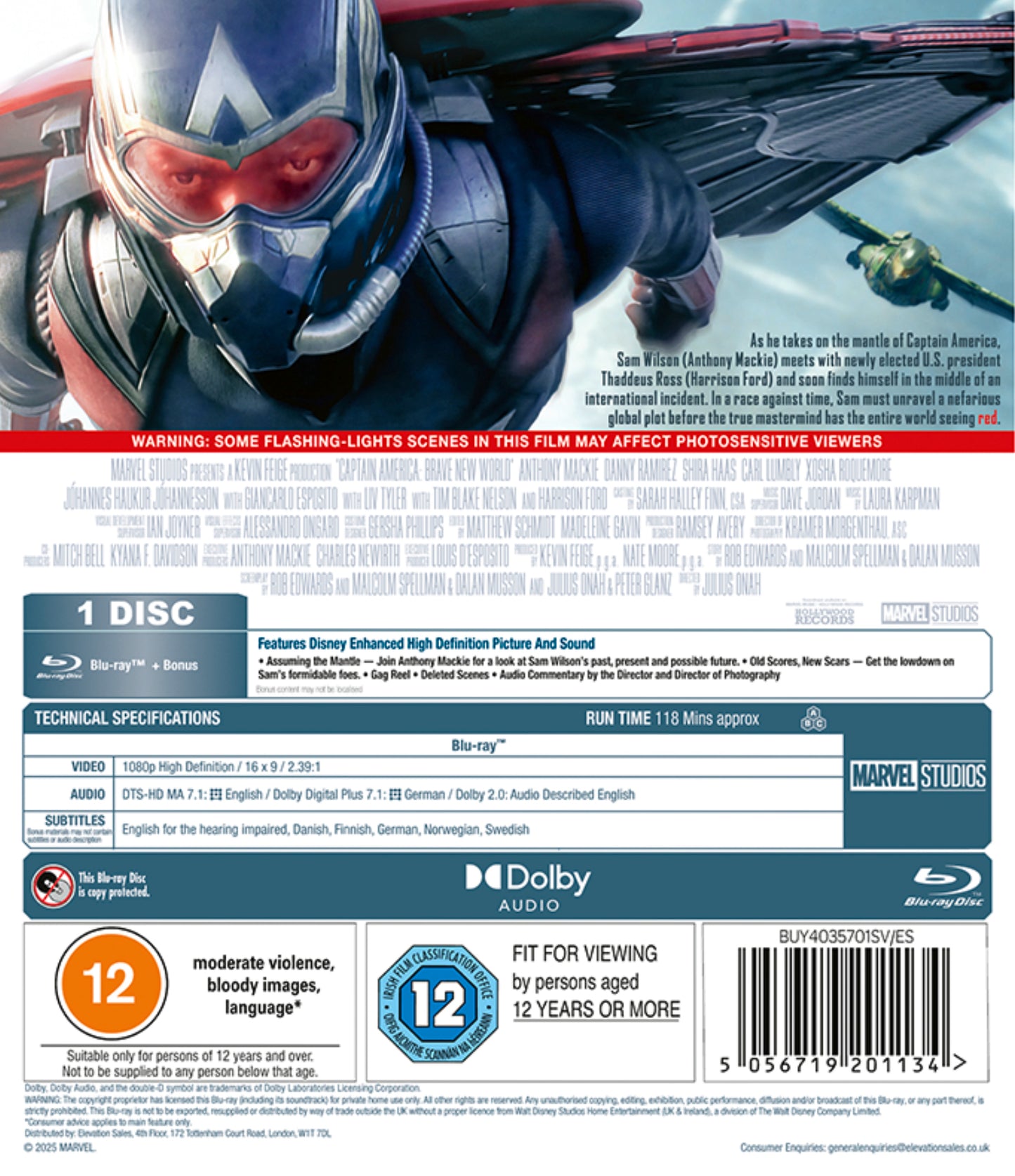 Marvels Captain America: Brave New World [Blu-ray]