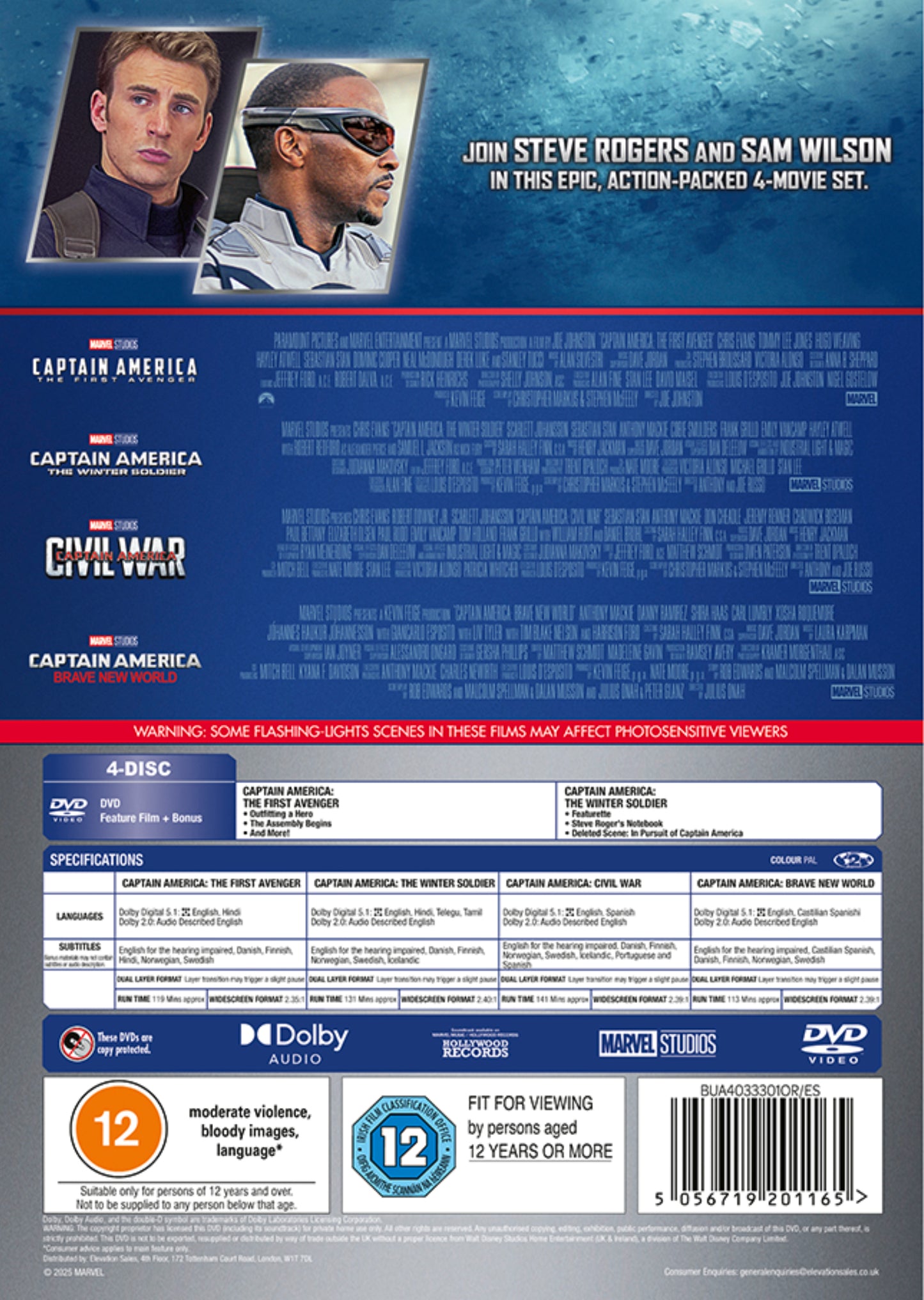 Marvels Captain America 1-4 Collection [DVD]