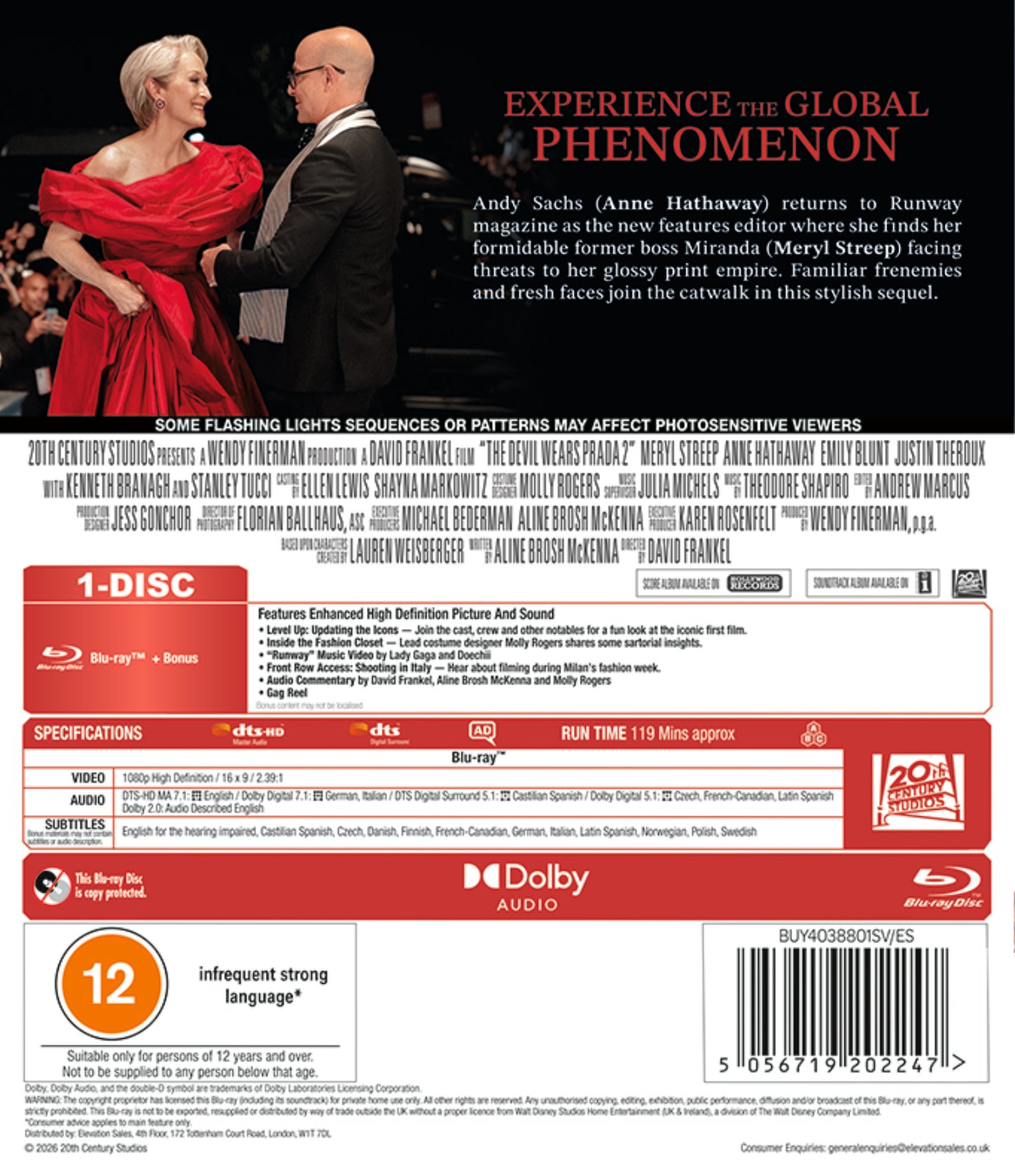 The Devil Wears Prada 2  [Blu-ray]