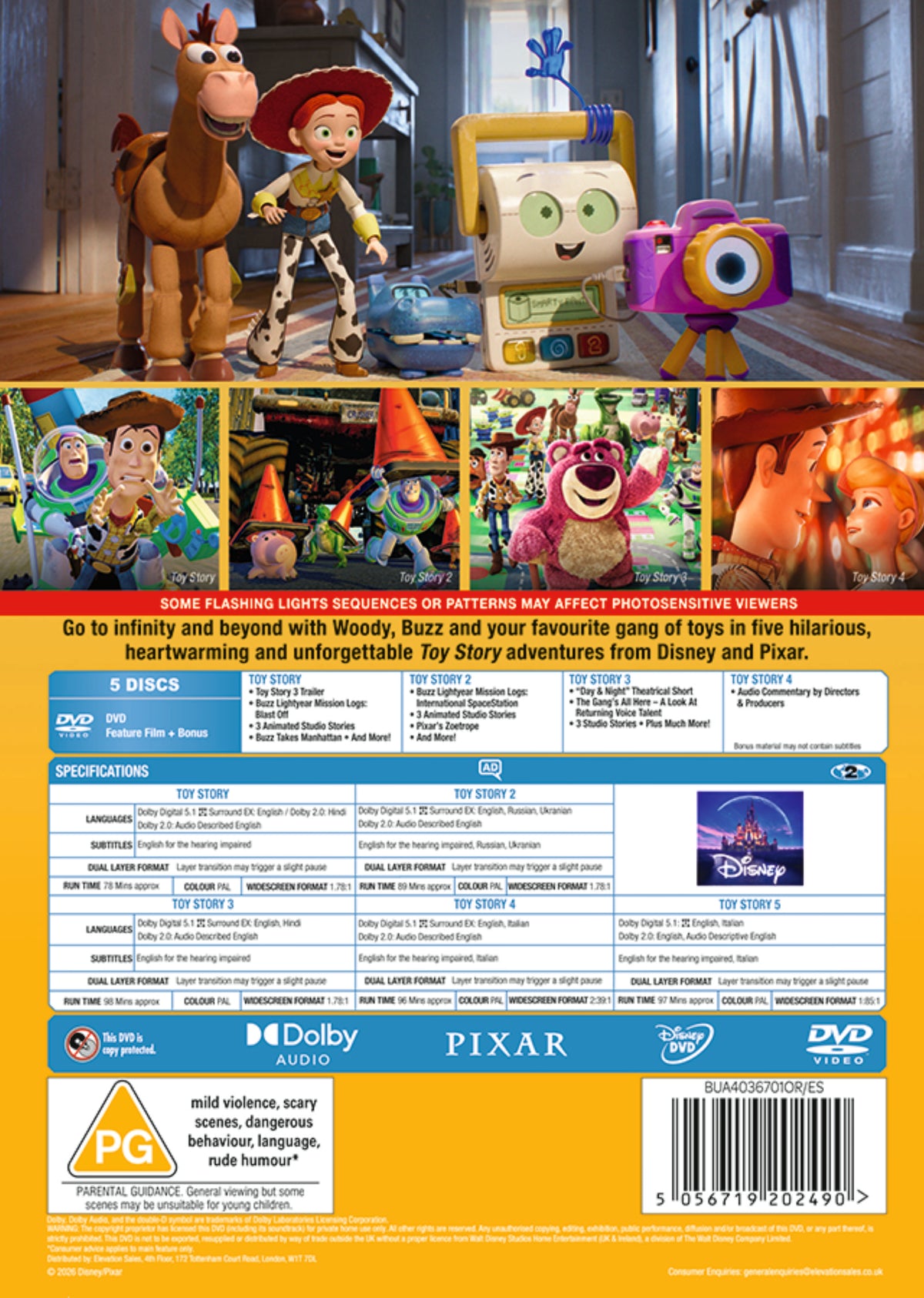 Disney Pixars Toy Story - 5 Movie Collection [DVD]