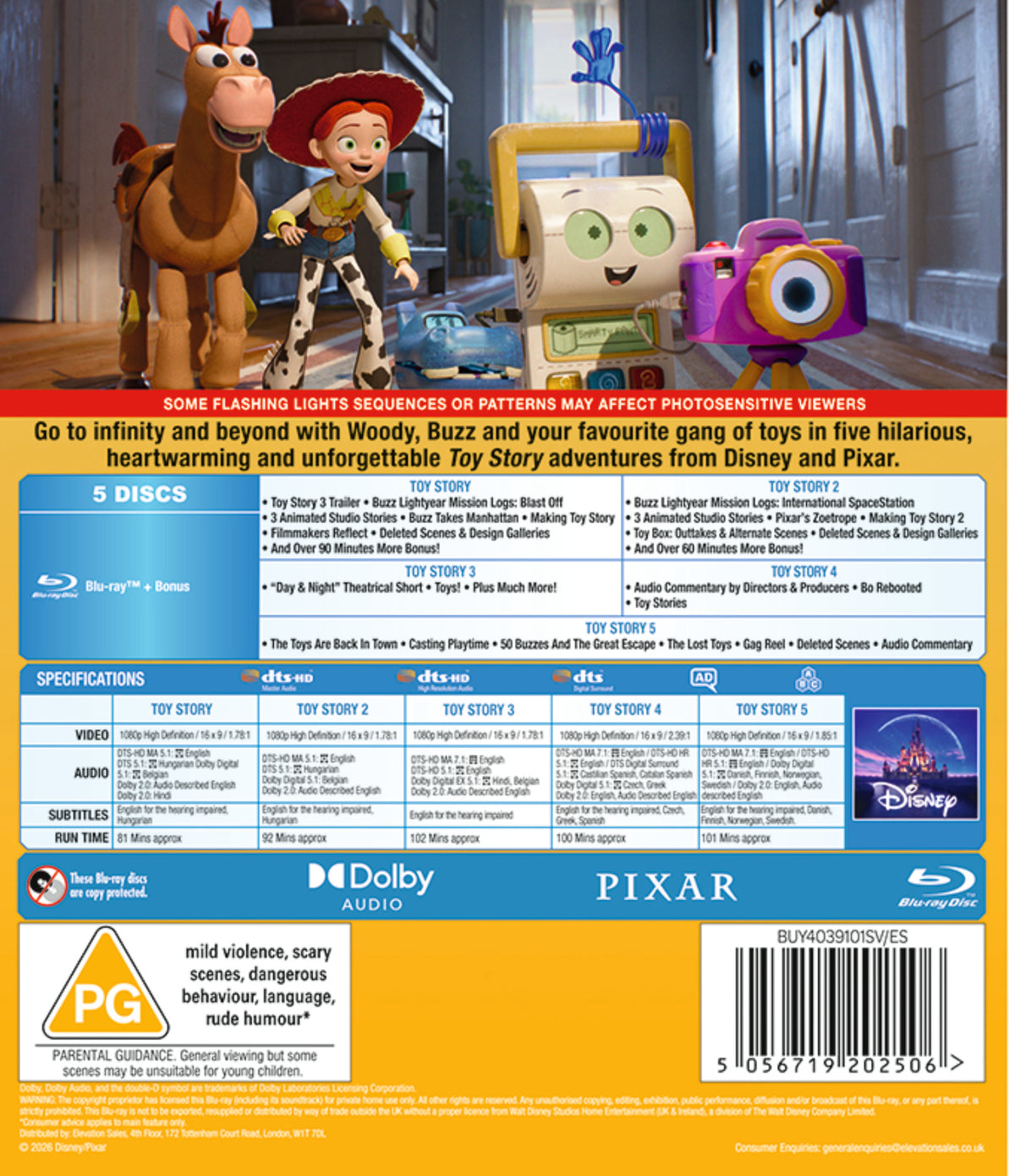 Disney Pixars Toy Story - 5 Movie Collection [Blu-ray]