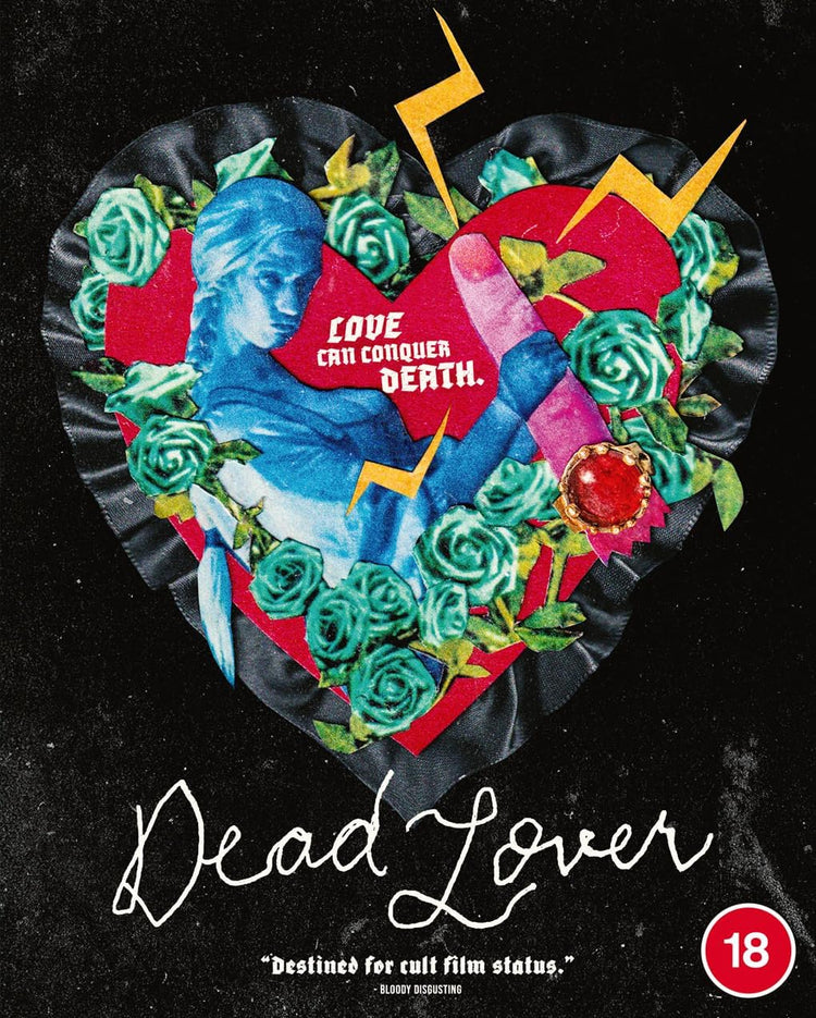 Blu-ray cover for "Dead Lover" featuring a blue figure in a heart of roses.