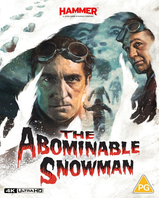 Blu-ray cover for "The Abominable Snowman" featuring a man and snowy creature.