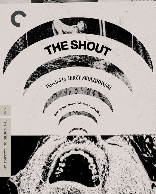 The Shout" Blu-ray cover with a distorted face and soundwave design.