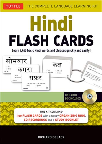 Hindi Flash Cards Kit: Learn 1,500 Basic Hindi Words and Phrases Quickly and Easily!: Learn 1,500 basic Hindi words and phrases quickly and easily! (Audio CD Included)