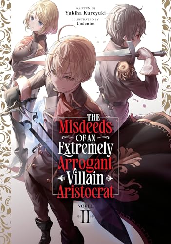 Light novel cover with three anime-style characters and ornate red text.