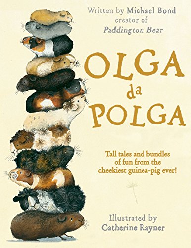 Book cover showing a tall stack of guinea pigs with the title Olga da Polga.
