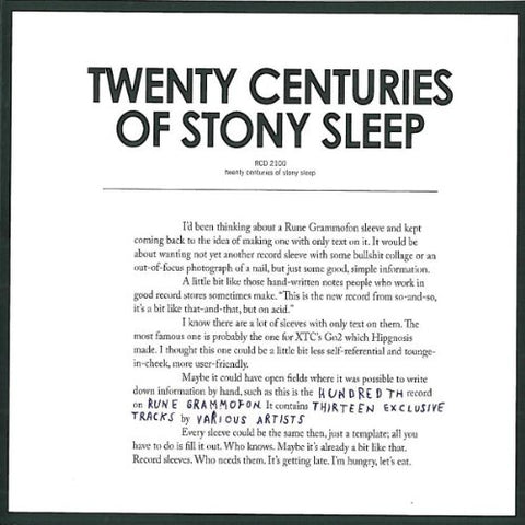 V/a - Twenty Centuries Of Stonysleep  [VINYL]