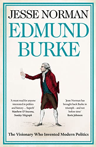 Book cover: portrait of Edmund Burke in red coat, white wig.