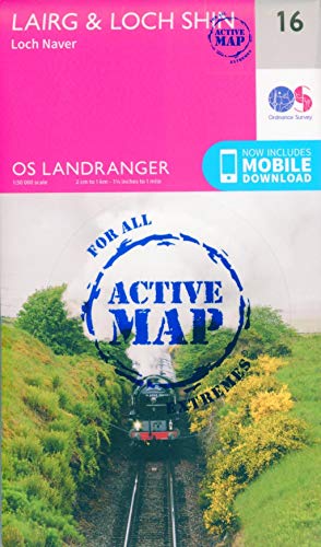 Landranger Active (16) Lairg & Loch Shin, Loch Naver (OS Landranger Active Map)