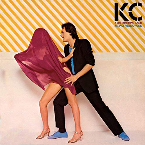 Album cover for KC & The Sunshine Band’s “All in a Night’s Work” featuring a couple.