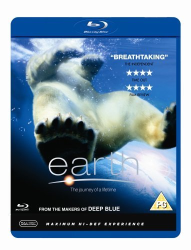 Earth" Blu-ray cover featuring a polar bear paw and Earth below.