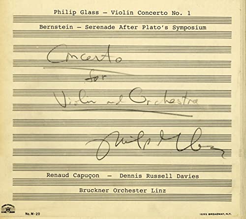 Bruckner Linz/davies/capucon - Philip Glass: Violin Concerto No.1, Leonard Bernstein: Serenade [CD]