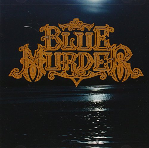 CD cover for Blue Murder, with gold lettering over a dark water scene.