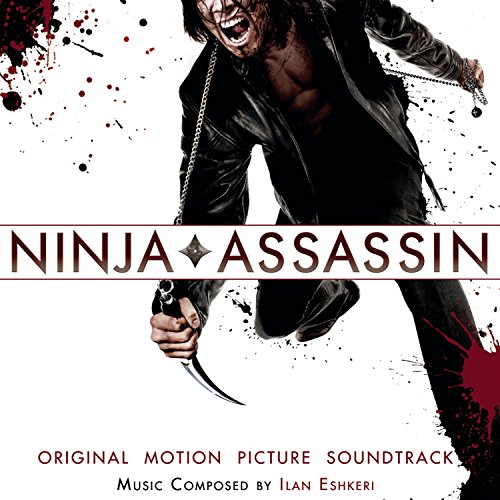 CD cover for "Ninja Assassin" soundtrack featuring a fierce, dark figure.