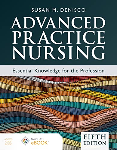 Book cover: "Advanced Practice Nursing," fifth edition, with abstract design.