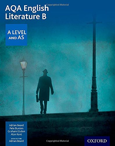 Textbook cover for AQA English Literature B, with a man walking.