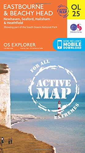 OS Explorer ACTIVE OL25 Eastbourne & Beachy Head (OS Explorer Map Active)