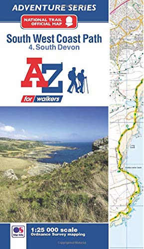 SW Coast Path South Devon Adventure Atlas: 2: 3: with Ordnance Survey mapping (A -Z Adventure Series)