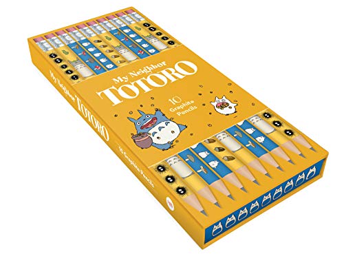 My Neighbor Totoro 10 Graphite Pencils: (Pencil Set Featuring Japanese Animation, Hayao Miyazaki Movie Artwork on Number 2 Pencils)