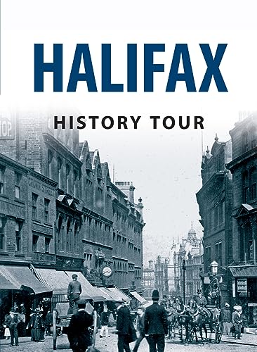 Book cover: Halifax History Tour, vintage street scene with people.