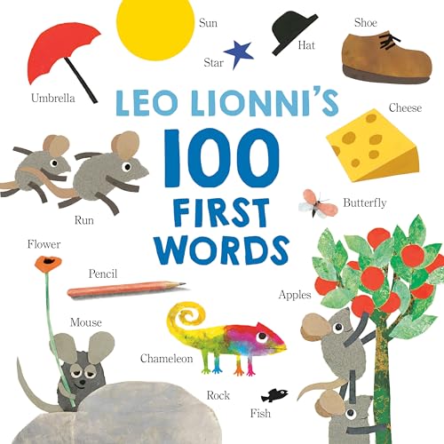 Book cover with colorful illustrations of common objects and animals.