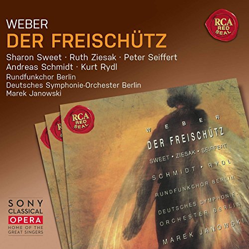 CD cover for Weber’s “Der Freischütz” opera, featuring a forest scene.