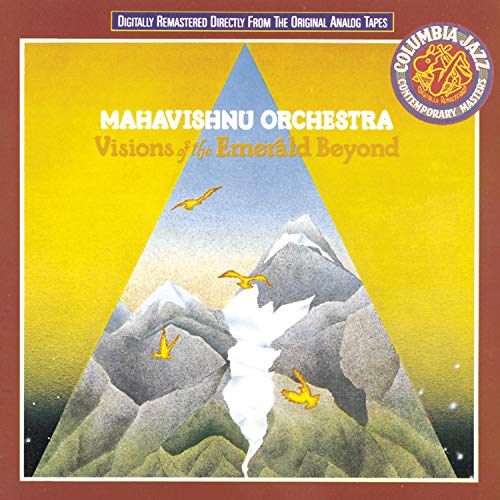CD cover: mountains, birds, and a bright triangle on a yellow background.