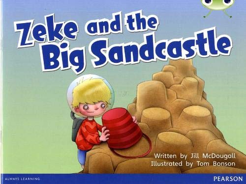 Book cover: boy with bucket beside a large sandcastle.