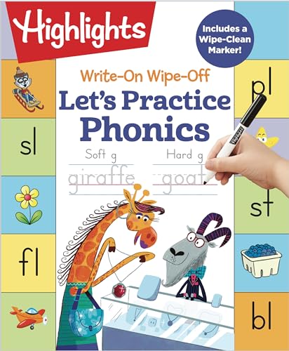 Write-On Wipe-Off Lets Practice Phonics