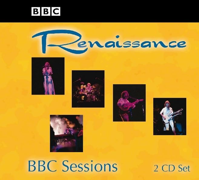 CD cover for Renaissance’s “BBC Sessions” featuring band photos.