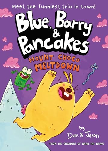 Book cover showing a yellow creature, a green frog, and a worm on purple.