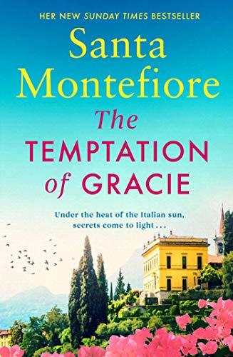 Book cover featuring a yellow Italian villa, pink flowers, and birds against a blue sky.