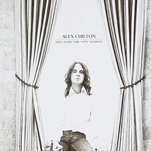 Alex Chilton album cover: portrait of a man behind curtains.