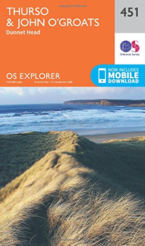 OS Explorer Map (451) Thurso and John O'Groats (OS Explorer Paper Map)