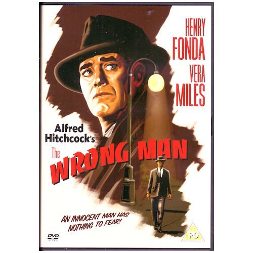 DVD cover for "The Wrong Man" featuring Henry Fonda in a hat.