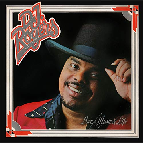 DJ Rogers album cover featuring a portrait of a man in a hat.