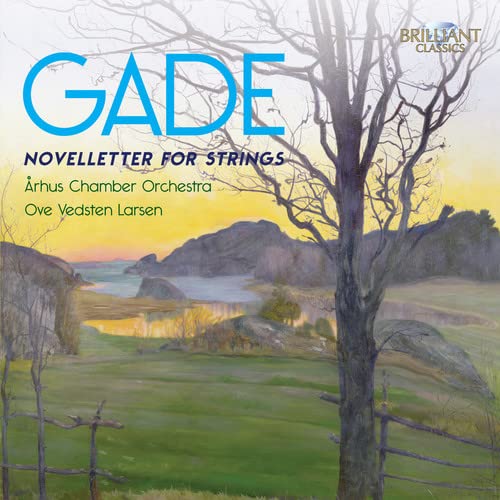 CD cover for Gade’s Novelletter for Strings, landscape painting.