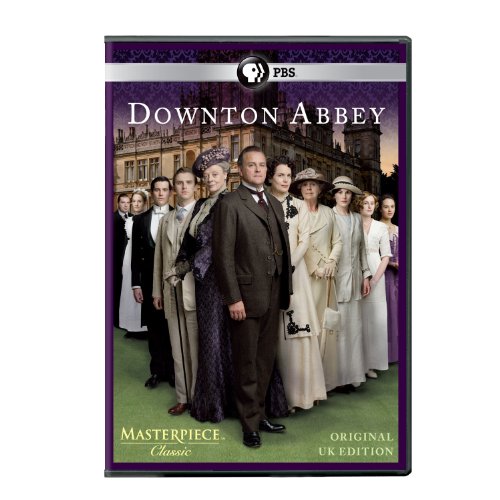 DVD cover for Downton Abbey Season 1 featuring a group in period clothing.